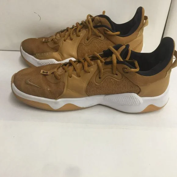 Sneakers Shoes Nike PG 5 Paul George Metallic Gold Wheat Basketball 11.5 - Picture 11 of 16